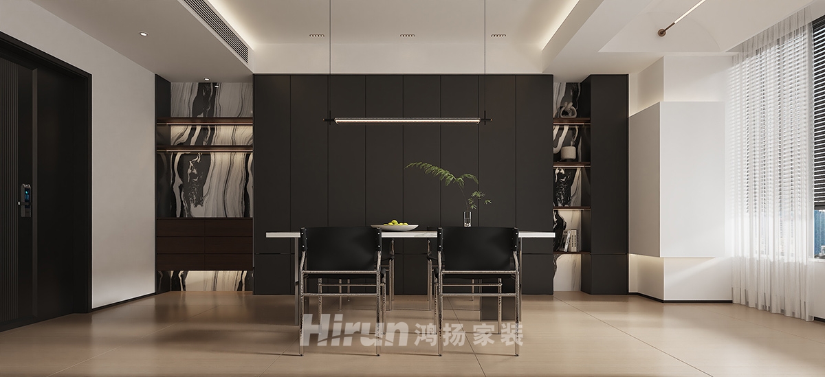 葛寧悅東方133㎡雅致現代四居室 裝修案例效果圖-1