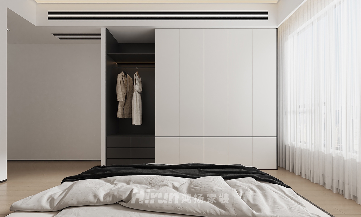 葛寧悅東方133㎡雅致現代四居室 裝修案例效果圖-4