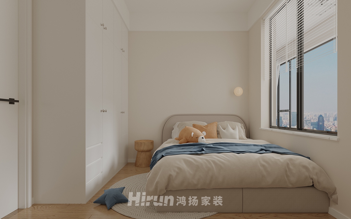 美墅灣128㎡北歐之光三居室 裝修案例效果圖-5