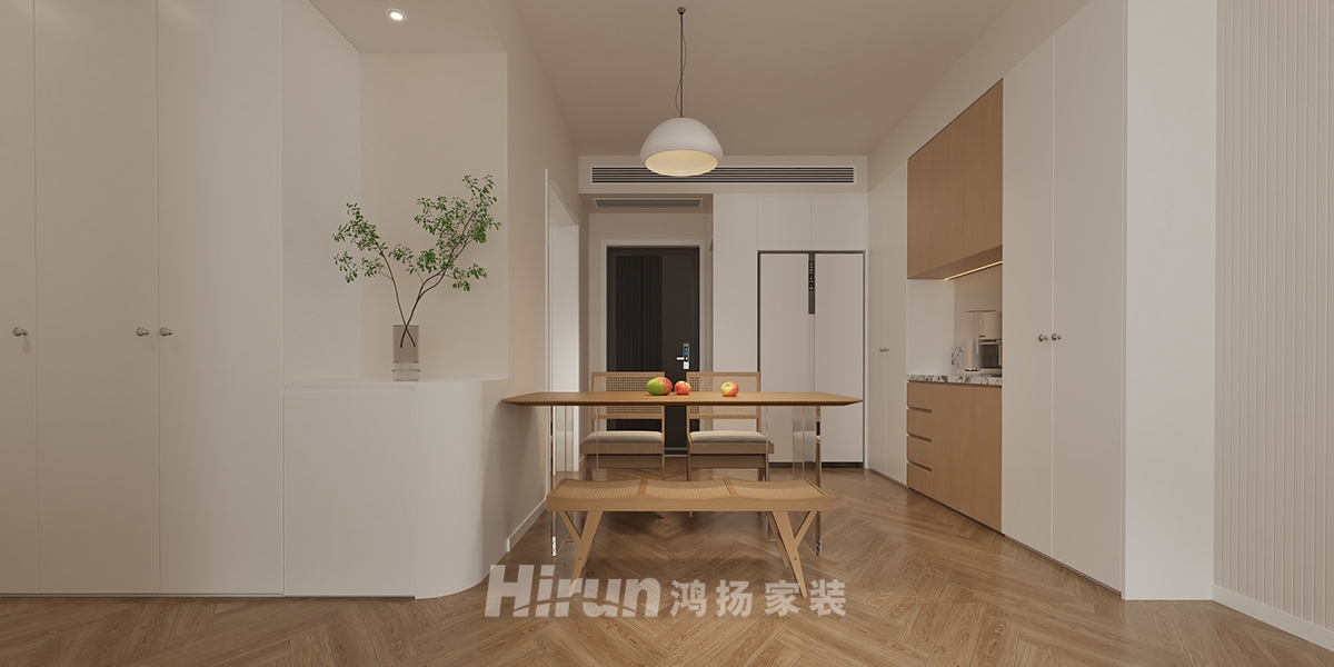 美墅灣128㎡北歐之光三居室 裝修案例效果圖-2