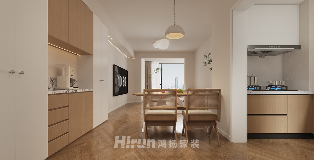 美墅灣128㎡北歐之光三居室 裝修案例效果圖-1