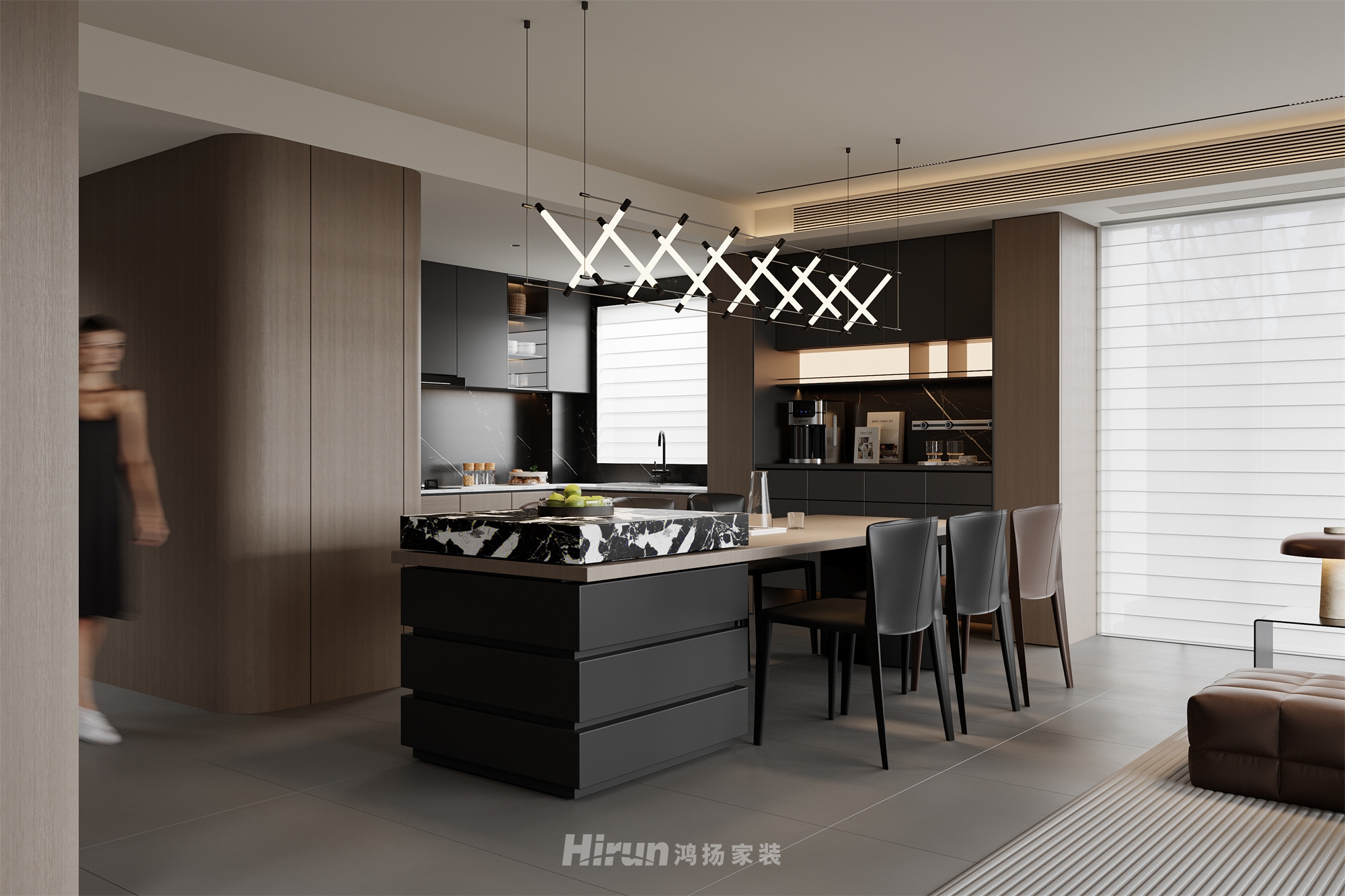 建發央著184㎡新裝飾主義大平層 裝修案例效果圖-2