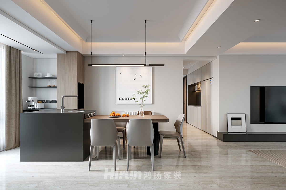 碧桂園麓府147㎡雅致現代四居室 裝修案例效果圖-5