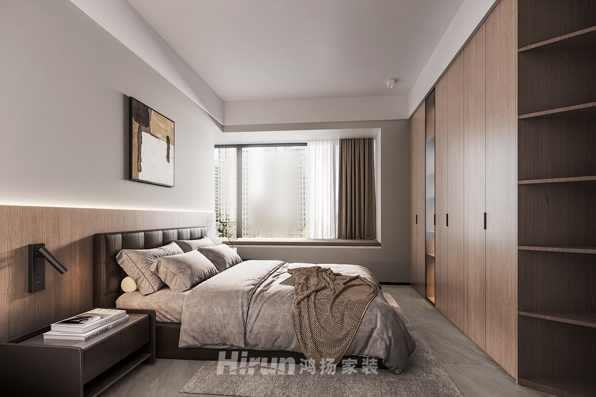 華晨神龍灣100㎡雅致現(xiàn)代三居室 裝修案例實景圖-1