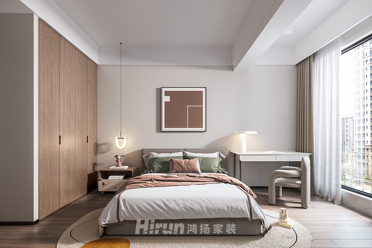 華晨神龍灣100㎡雅致現(xiàn)代三居室 裝修案例實景圖-4