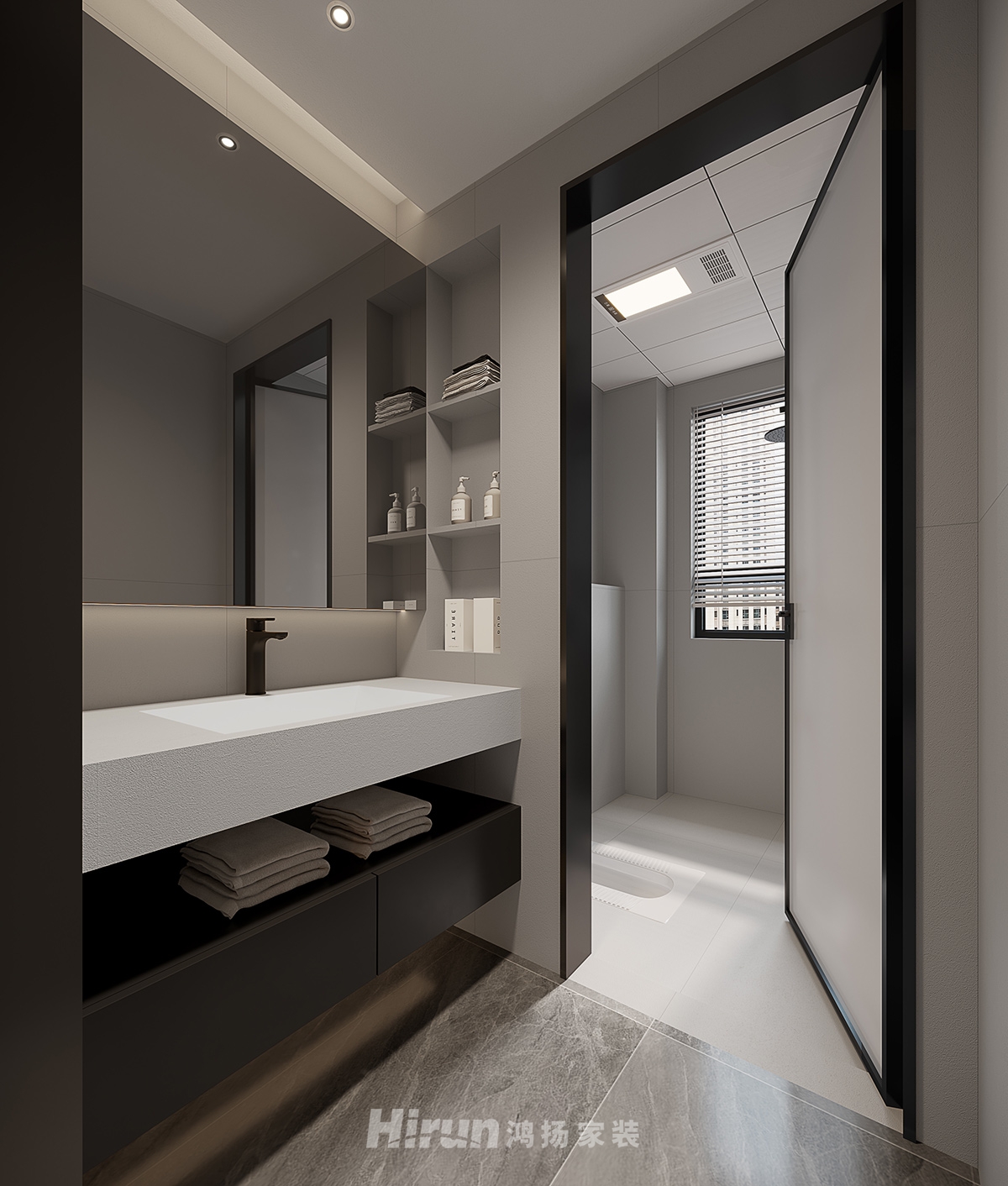 華晨神龍灣100㎡雅致現(xiàn)代三居室 裝修案例實景圖-3