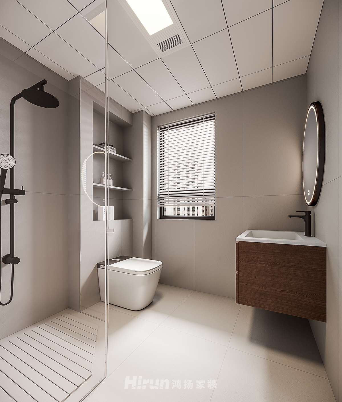 華晨神龍灣100㎡雅致現(xiàn)代三居室 裝修案例實景圖-8