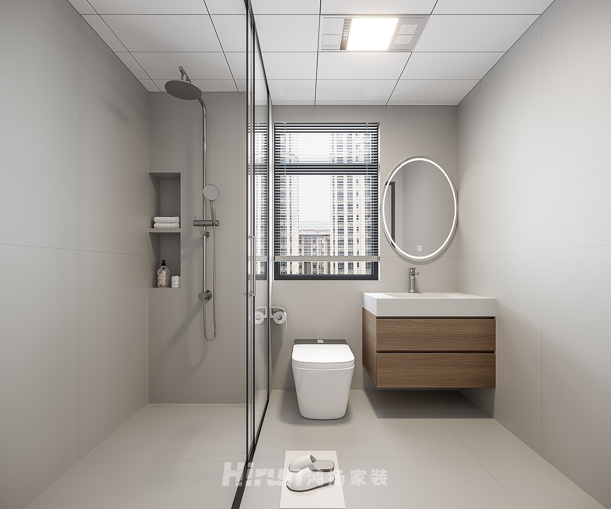 華晨神龍灣100㎡雅致現(xiàn)代三居室 裝修案例實(shí)景圖-2