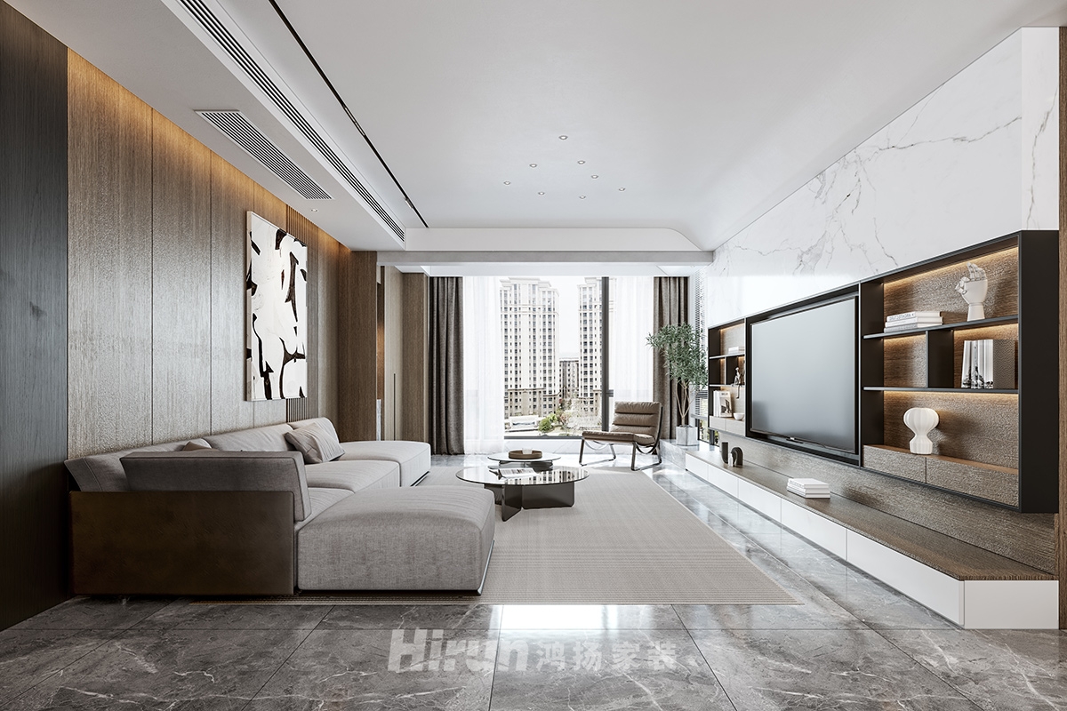 華晨神龍灣100㎡雅致現(xiàn)代三居室 裝修案例實(shí)景圖-9