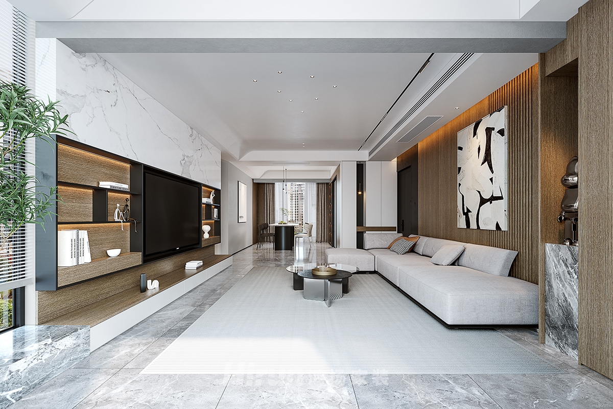 華晨神龍灣100㎡雅致現(xiàn)代三居室 裝修案例實(shí)景圖-16