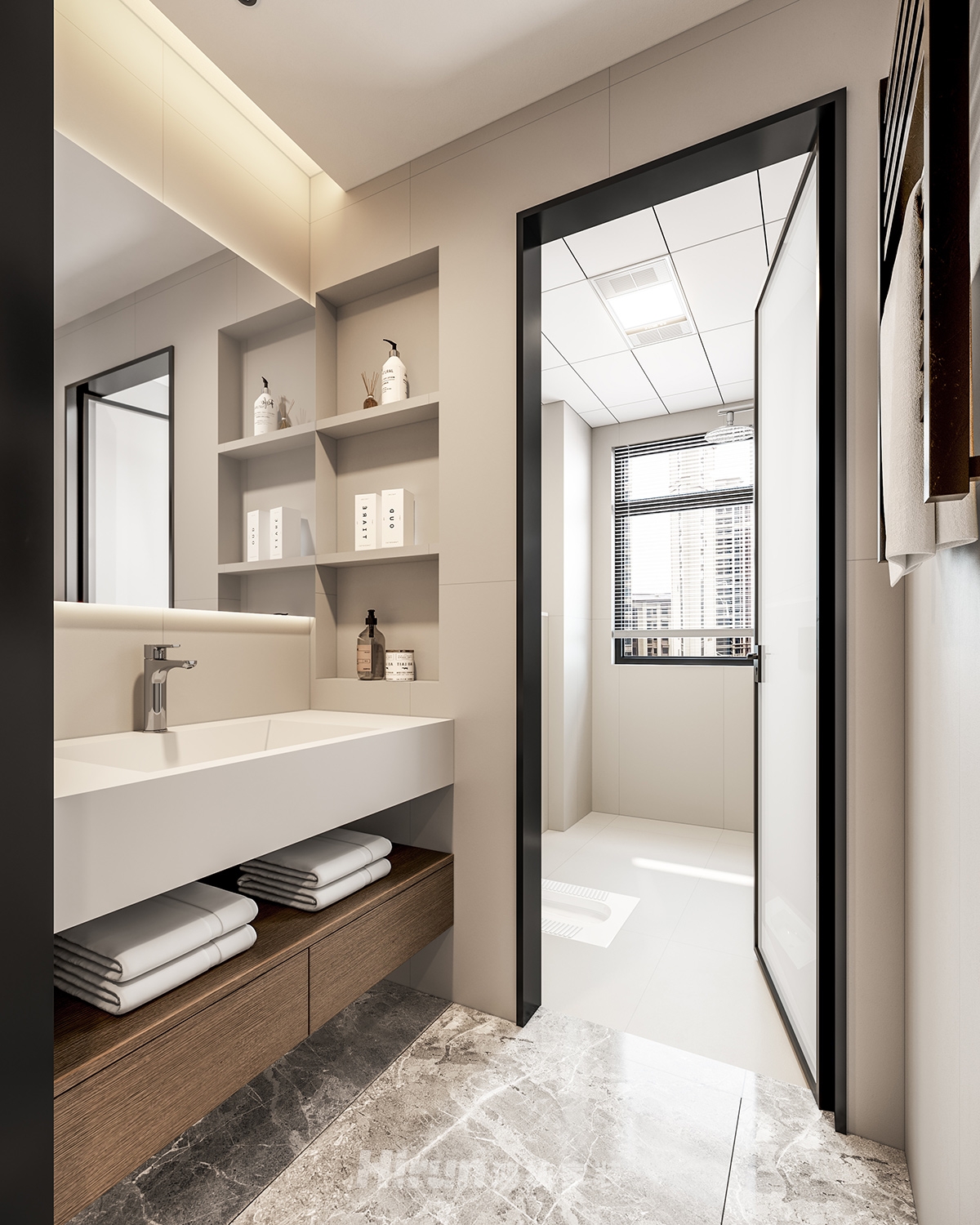 華晨神龍灣100㎡雅致現(xiàn)代三居室 裝修案例實(shí)景圖-17