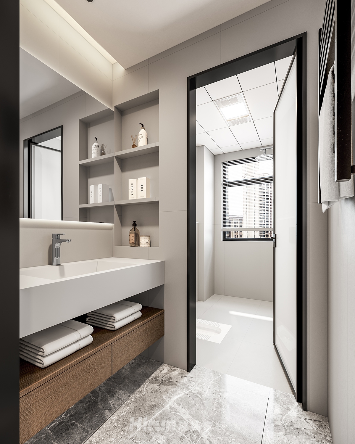 華晨神龍灣100㎡雅致現(xiàn)代三居室 裝修案例實(shí)景圖-19