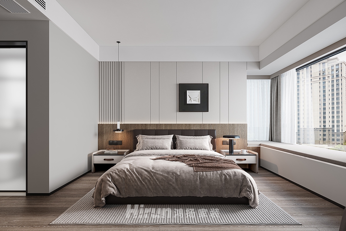 華晨神龍灣100㎡雅致現(xiàn)代三居室 裝修案例實(shí)景圖-5