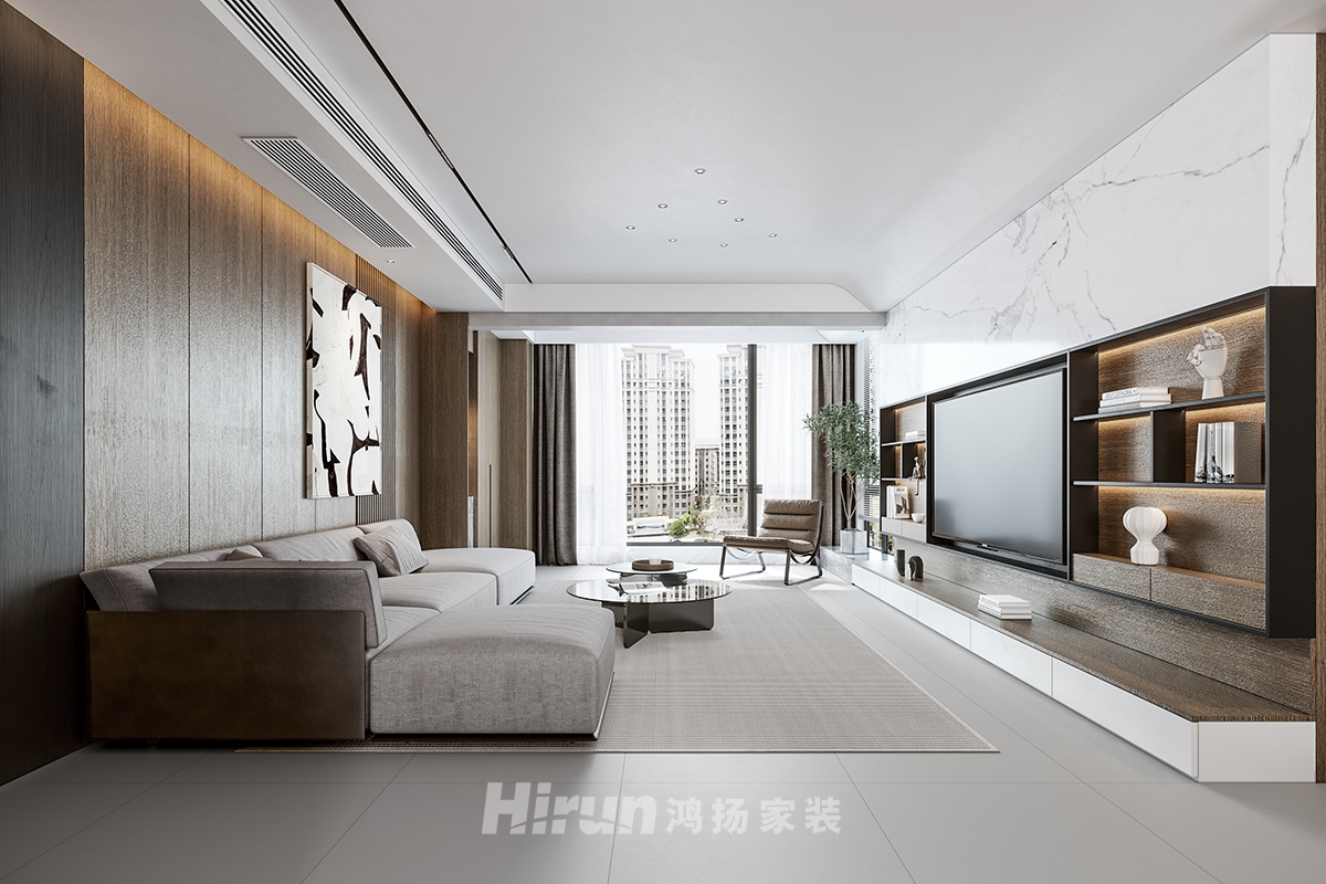 華晨神龍灣100㎡雅致現(xiàn)代三居室 裝修案例實(shí)景圖-6