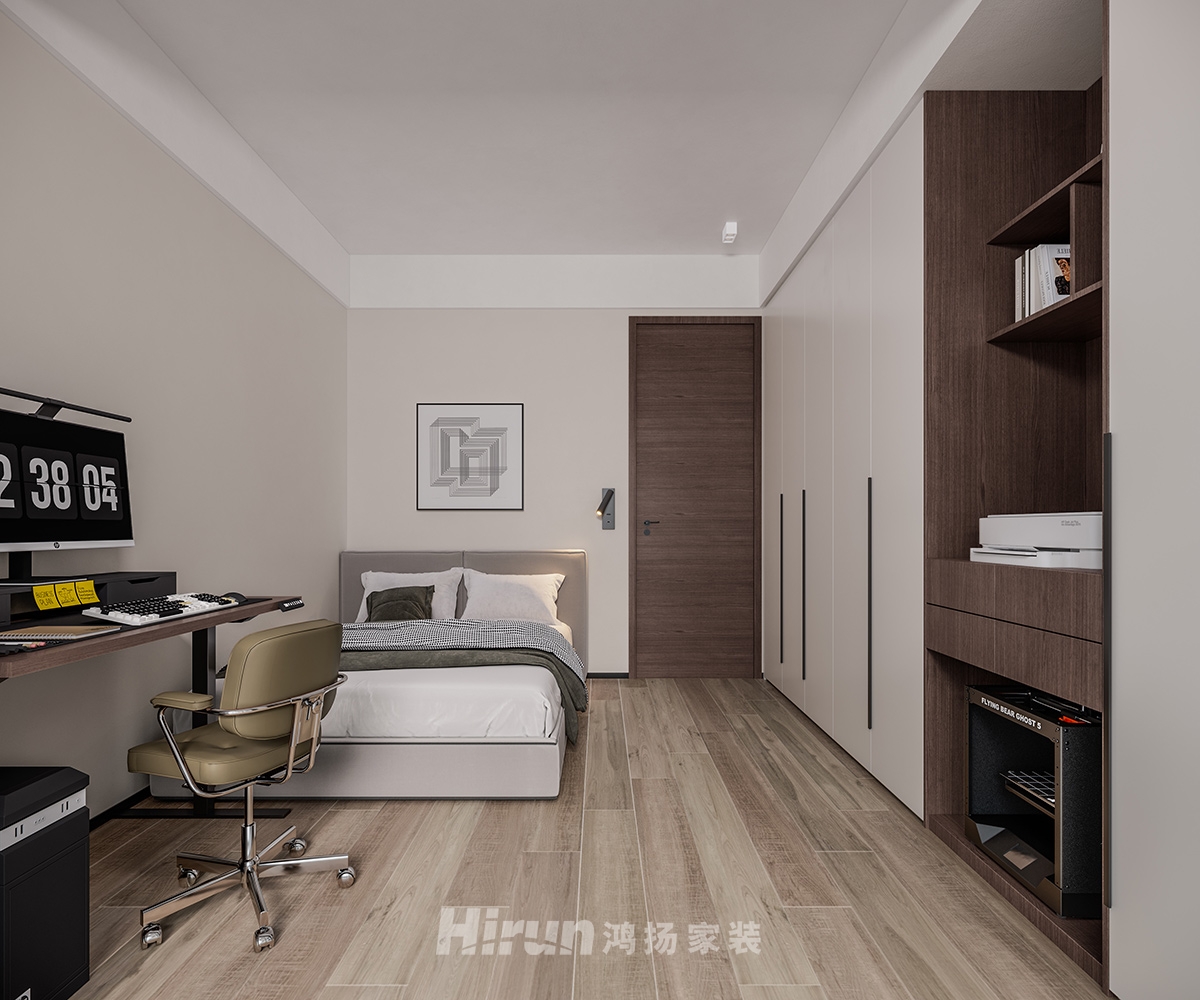 學府港灣138㎡雅致現(xiàn)代三居室 裝修案例實景圖-5
