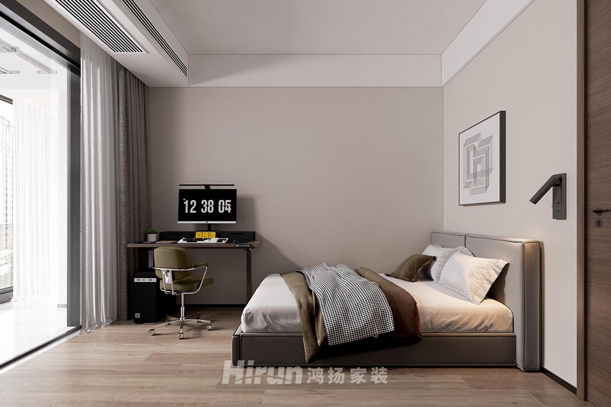 學府港灣138㎡雅致現(xiàn)代三居室 裝修案例實景圖-9