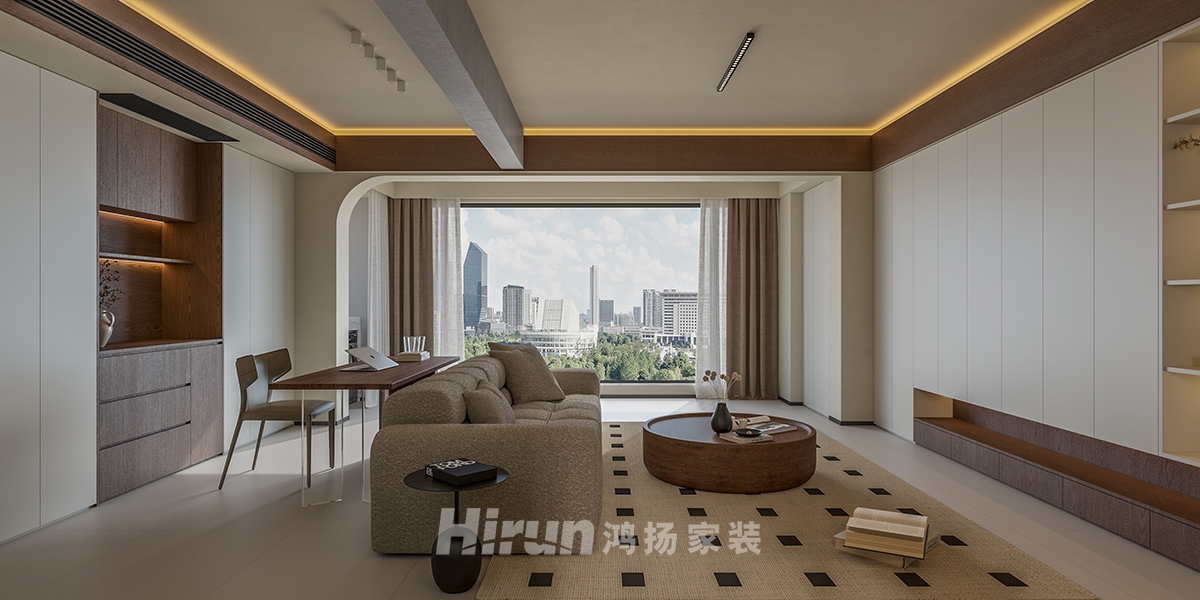 中海譽園140㎡雅致現代四居室 裝修案例實景圖-2