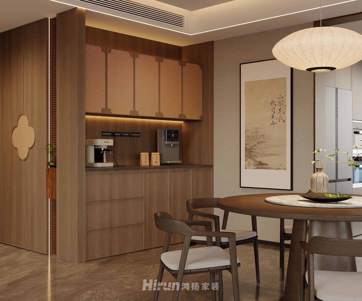 旭輝鉑悅湘江280㎡意境東方大平層 裝修案例效果圖-3