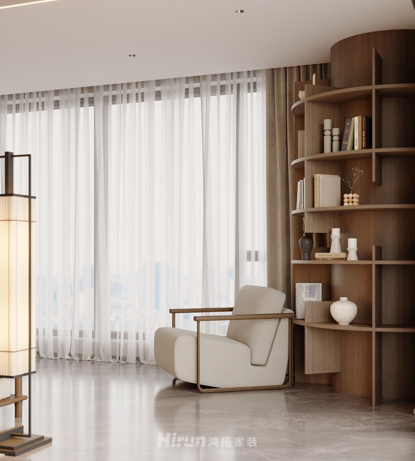 旭輝鉑悅湘江280㎡意境東方大平層 裝修案例效果圖-7