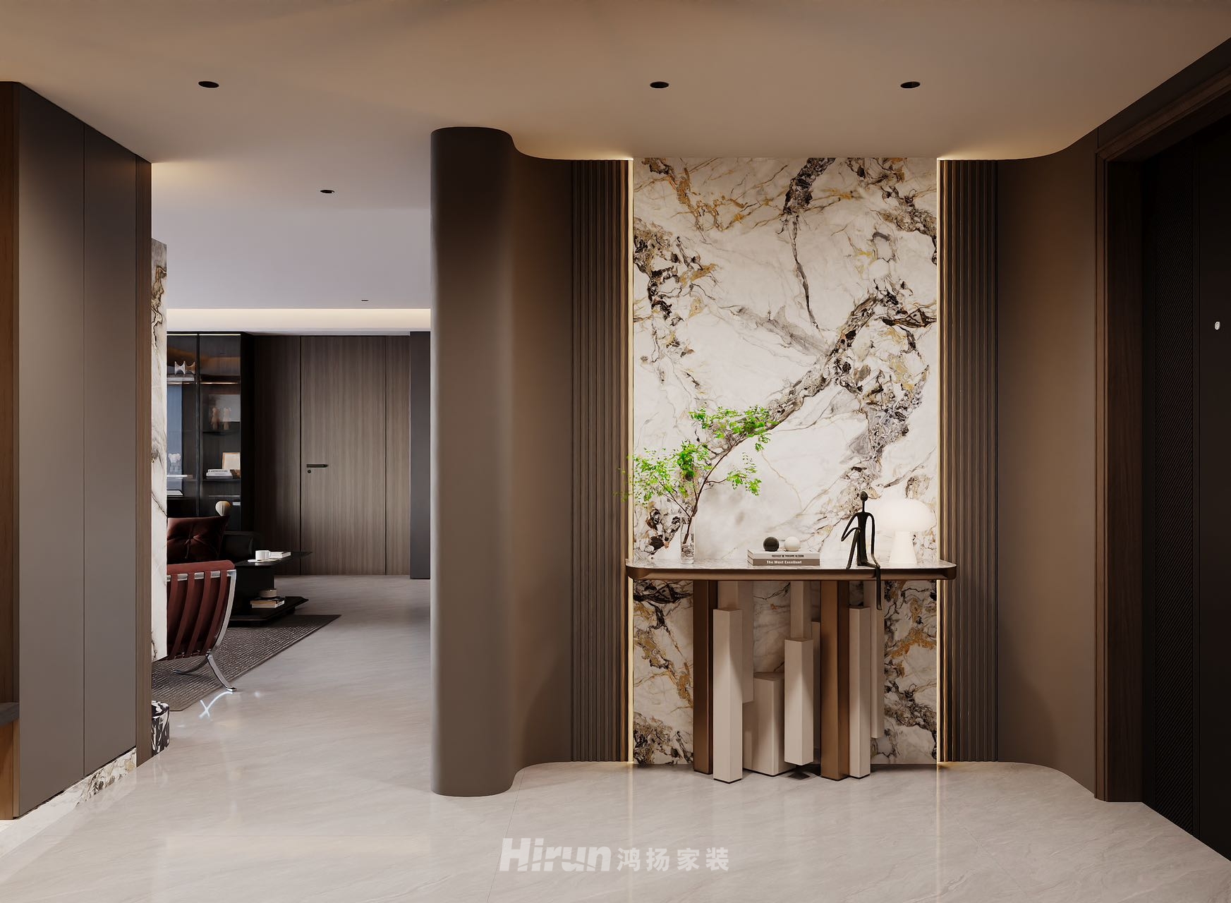 招商蛇口濱江境270㎡雅致現代五居室 裝修案例效果圖-12