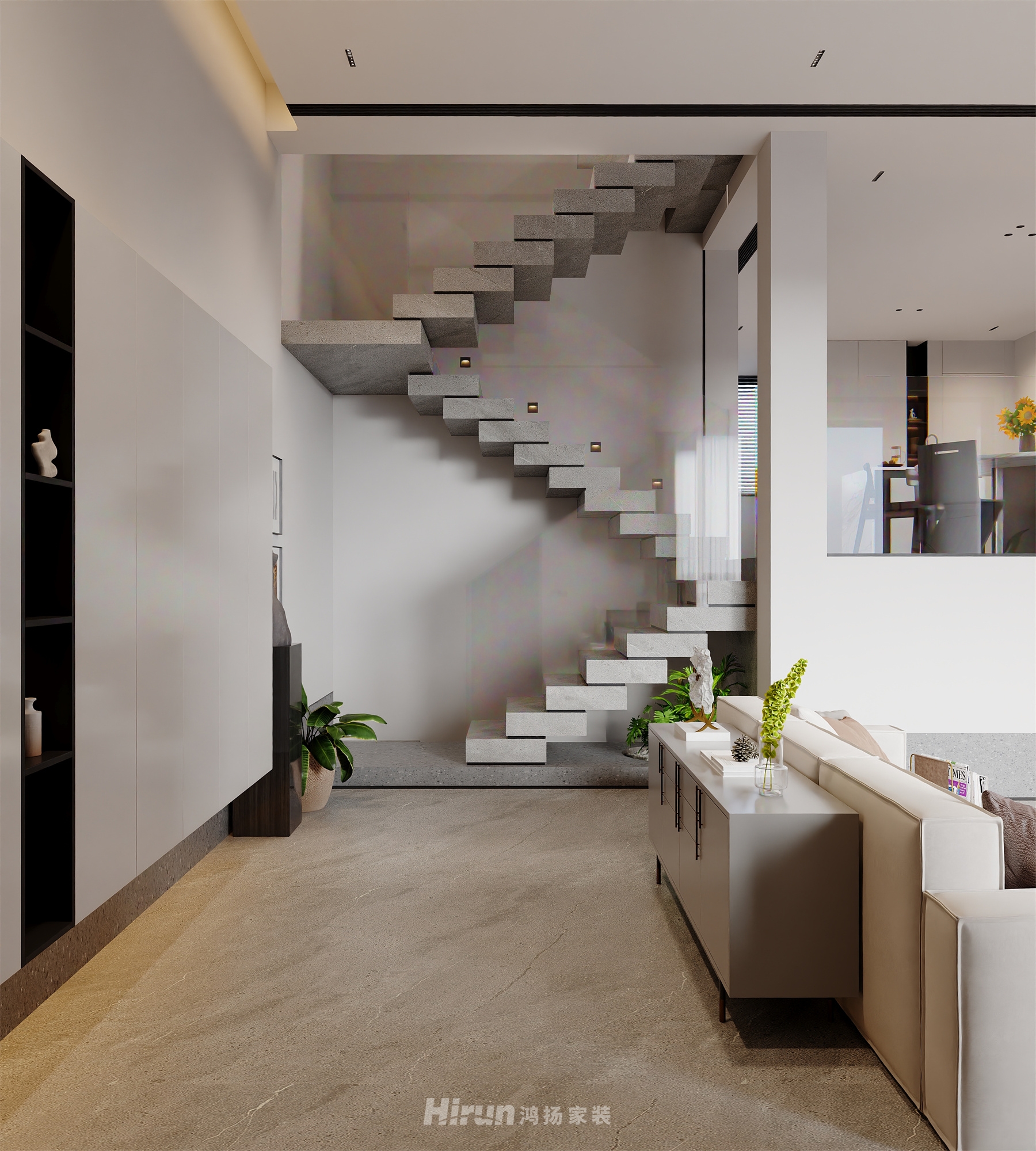 森林海160㎡雅致現代復式 裝修案例效果圖-11