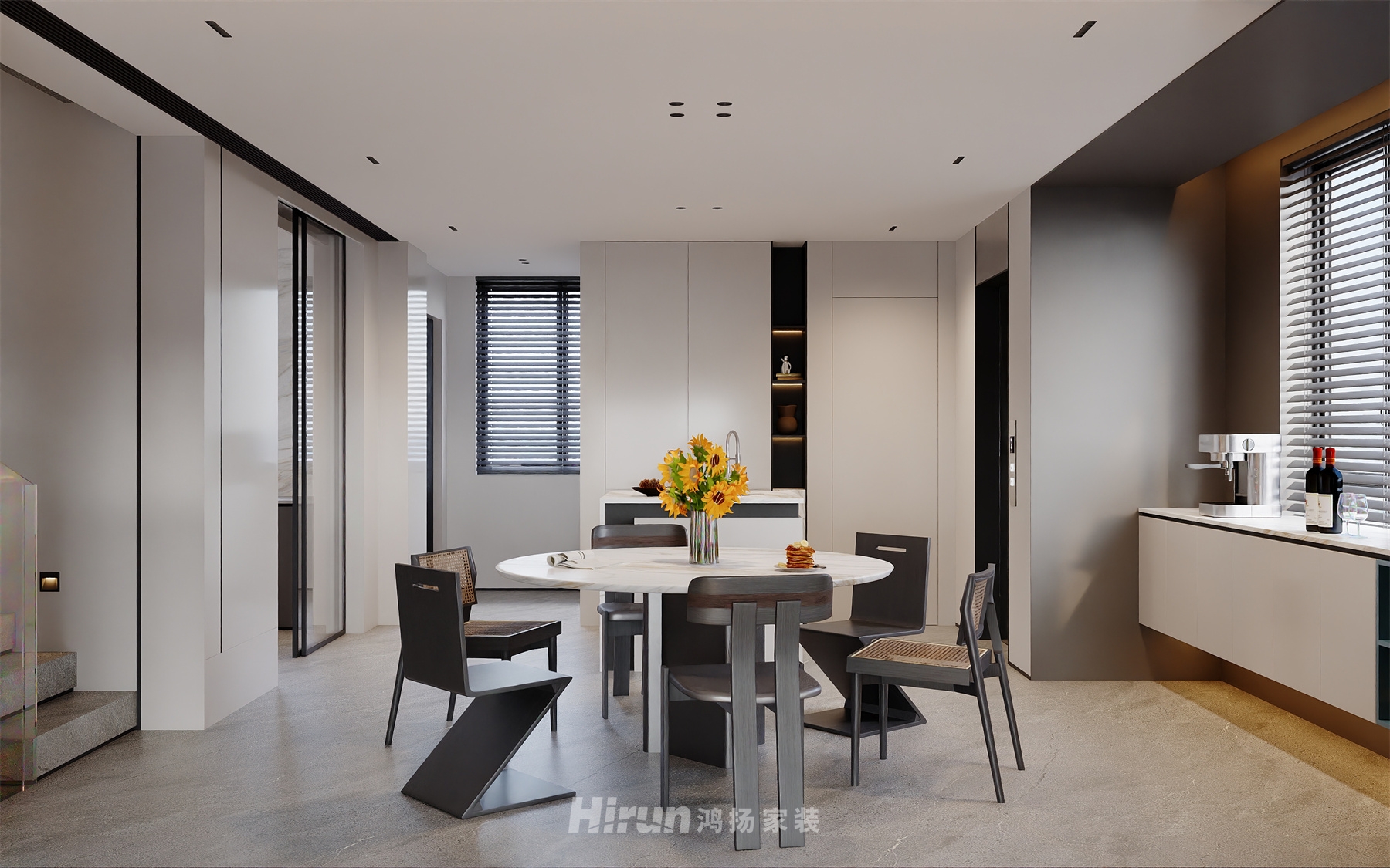 森林海160㎡雅致現代復式 裝修案例效果圖-9