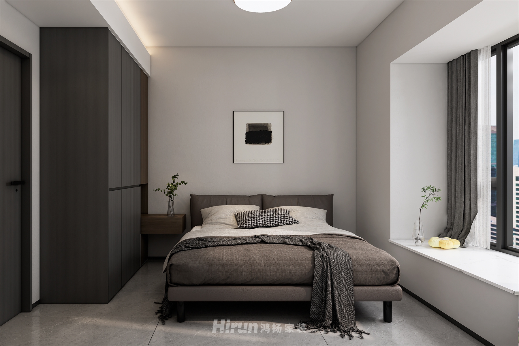 海棠灣147㎡雅致現代四居室 裝修案例效果圖-4