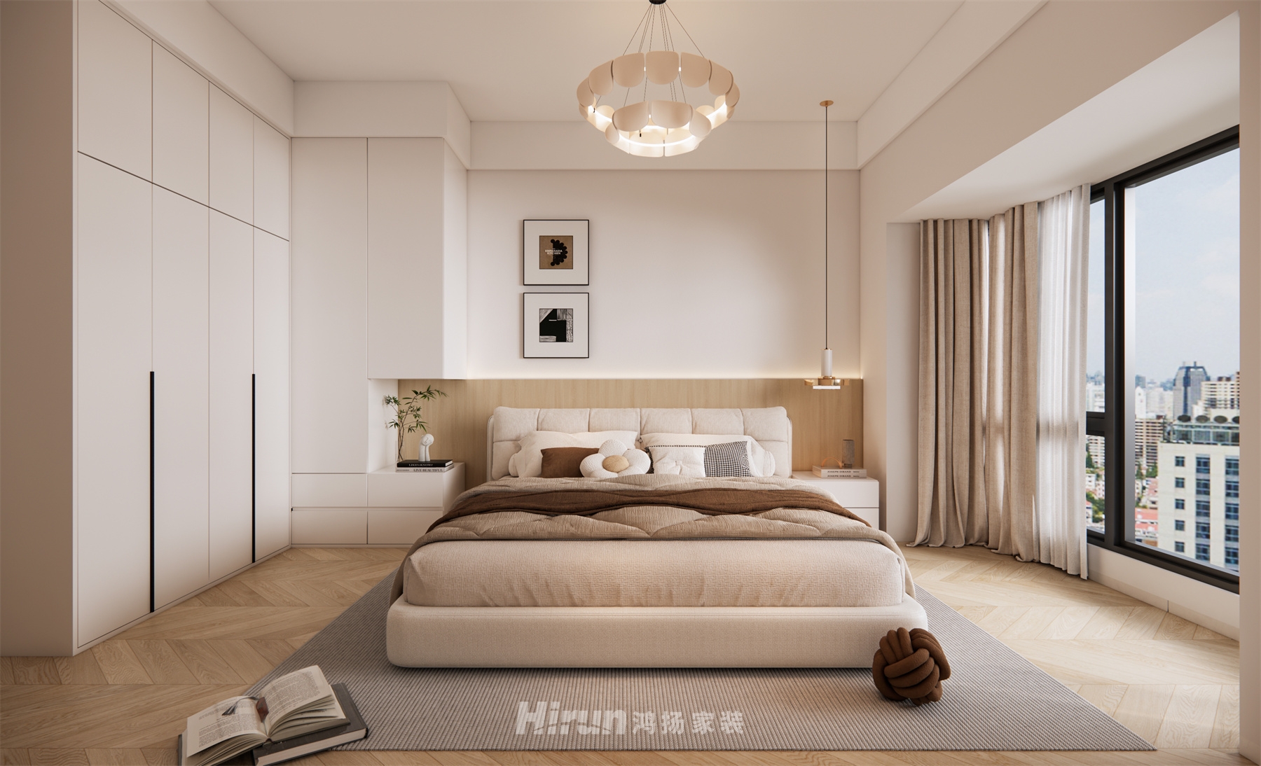 海韻天城143㎡北歐之光四居室 裝修案例效果圖-5