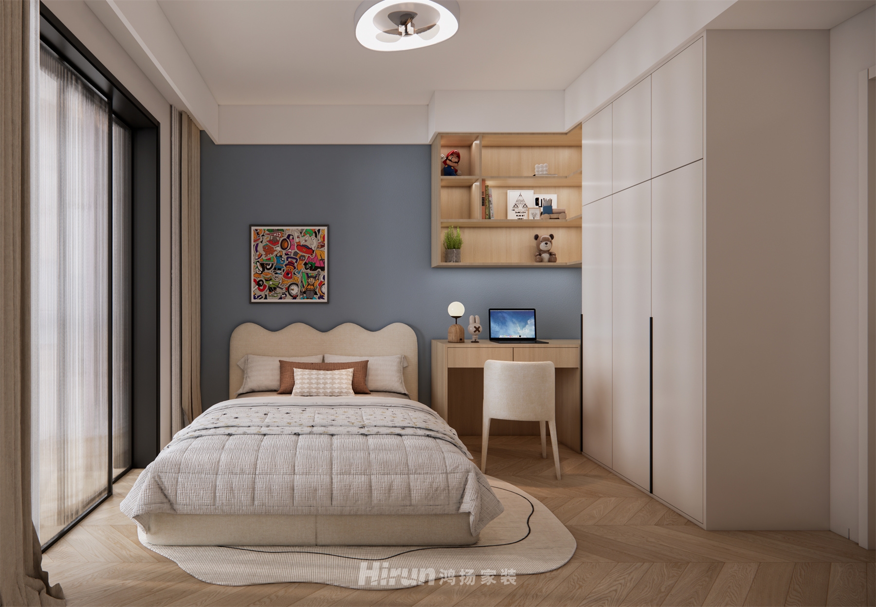 海韻天城143㎡北歐之光四居室 裝修案例效果圖-6