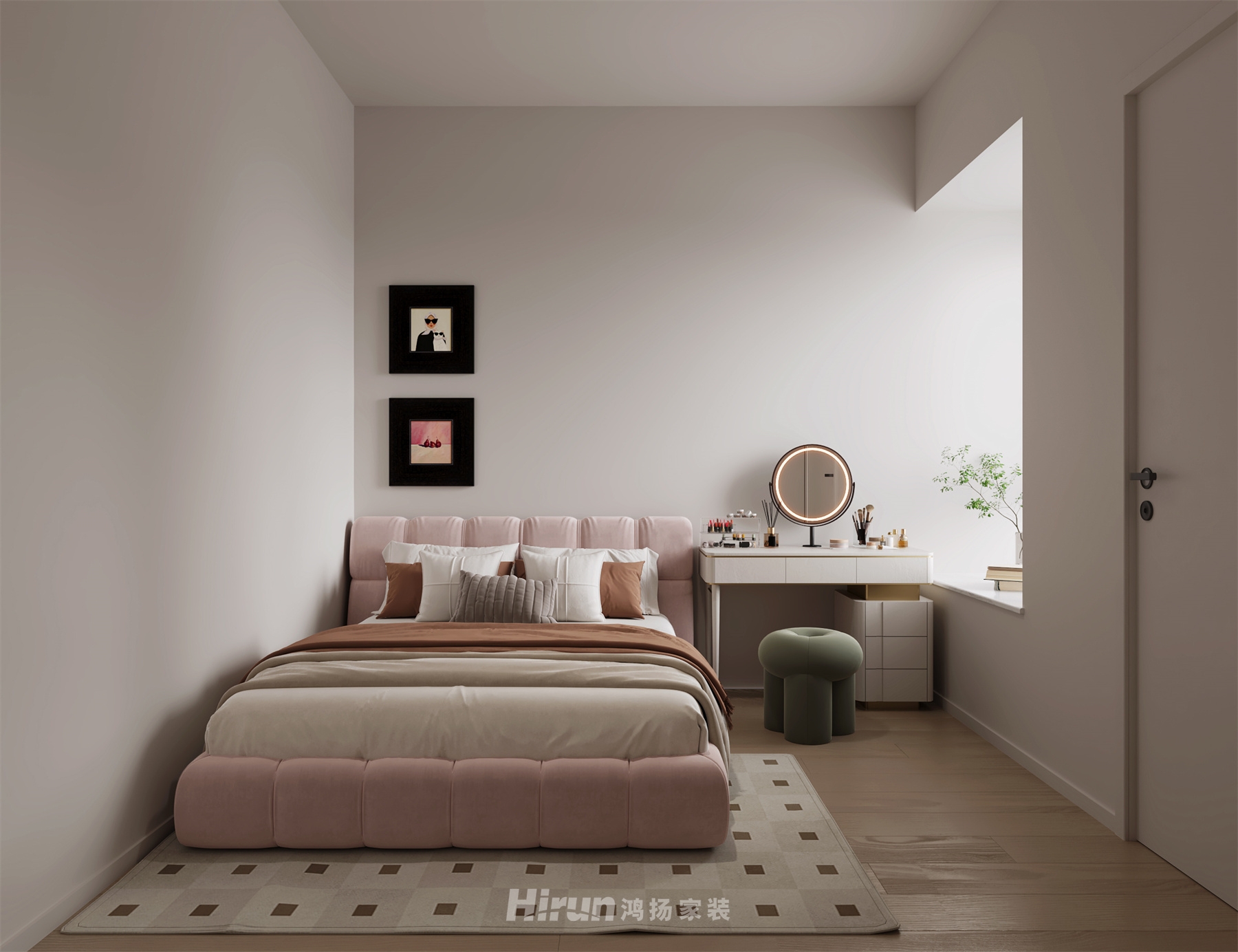 荷塘星城136㎡北歐之光三居室 裝修案例效果圖-10