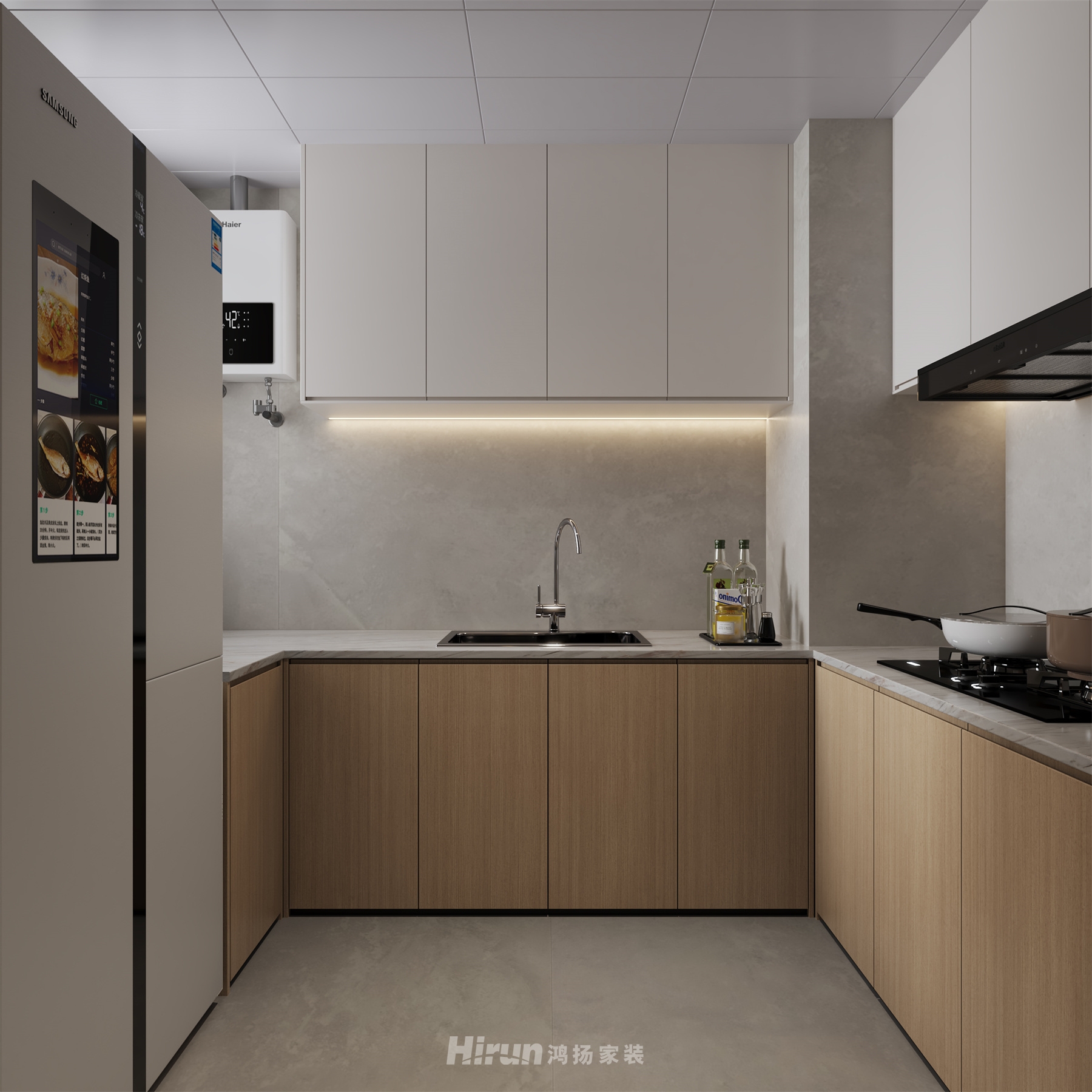 荷塘星城136㎡北歐之光三居室 裝修案例效果圖-6