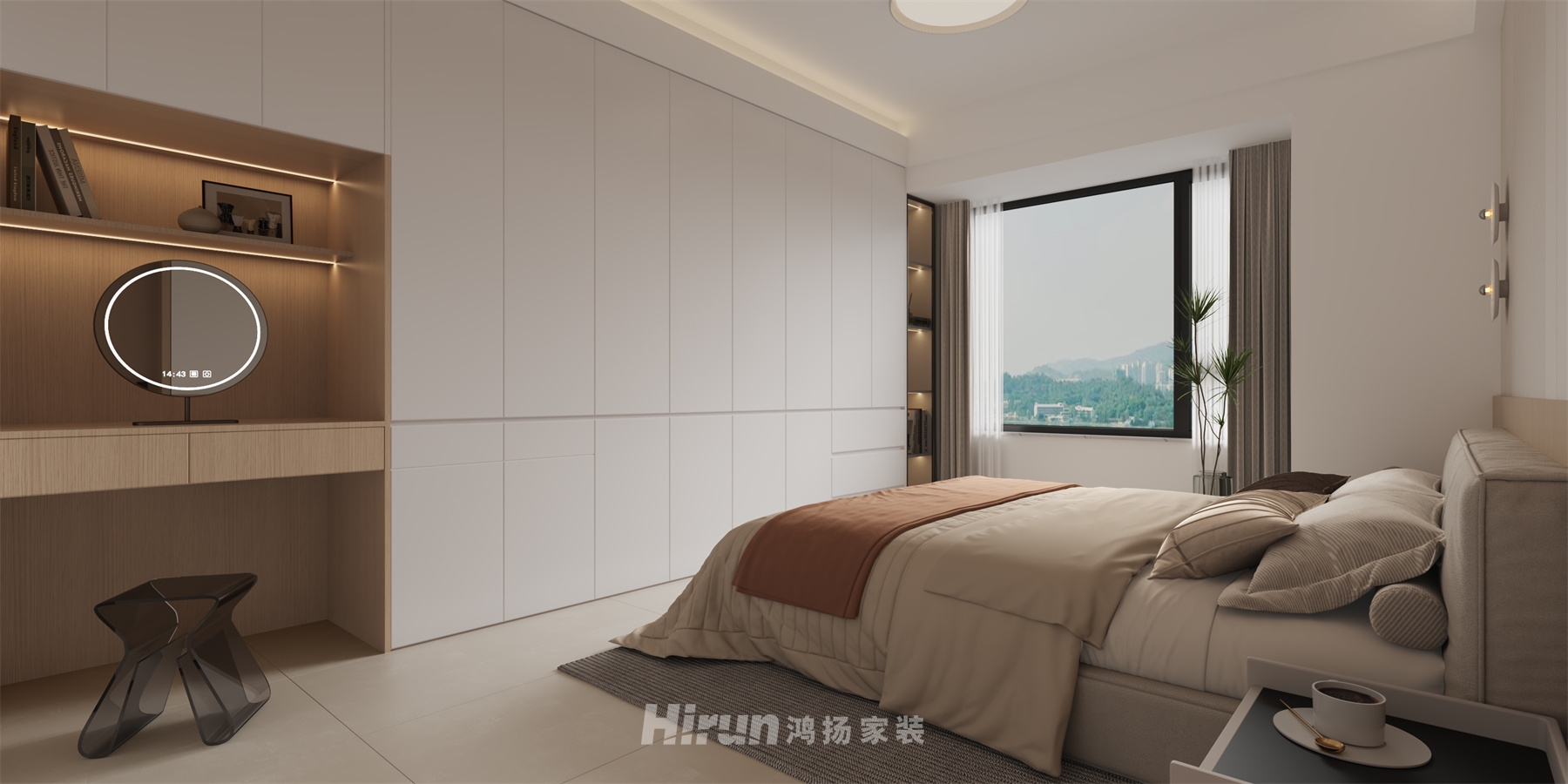 建發(fā)央著143㎡北歐之光四居室 裝修案例效果圖-1