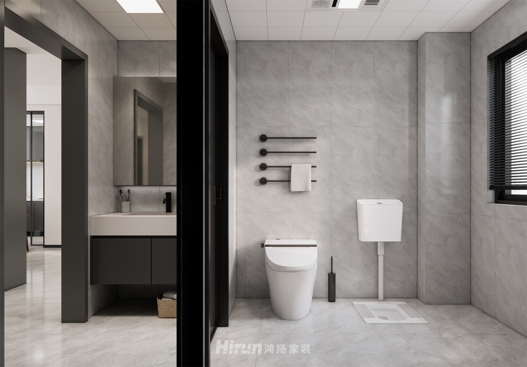 江灣壹號145㎡雅致現代四居室 裝修案例效果圖-6