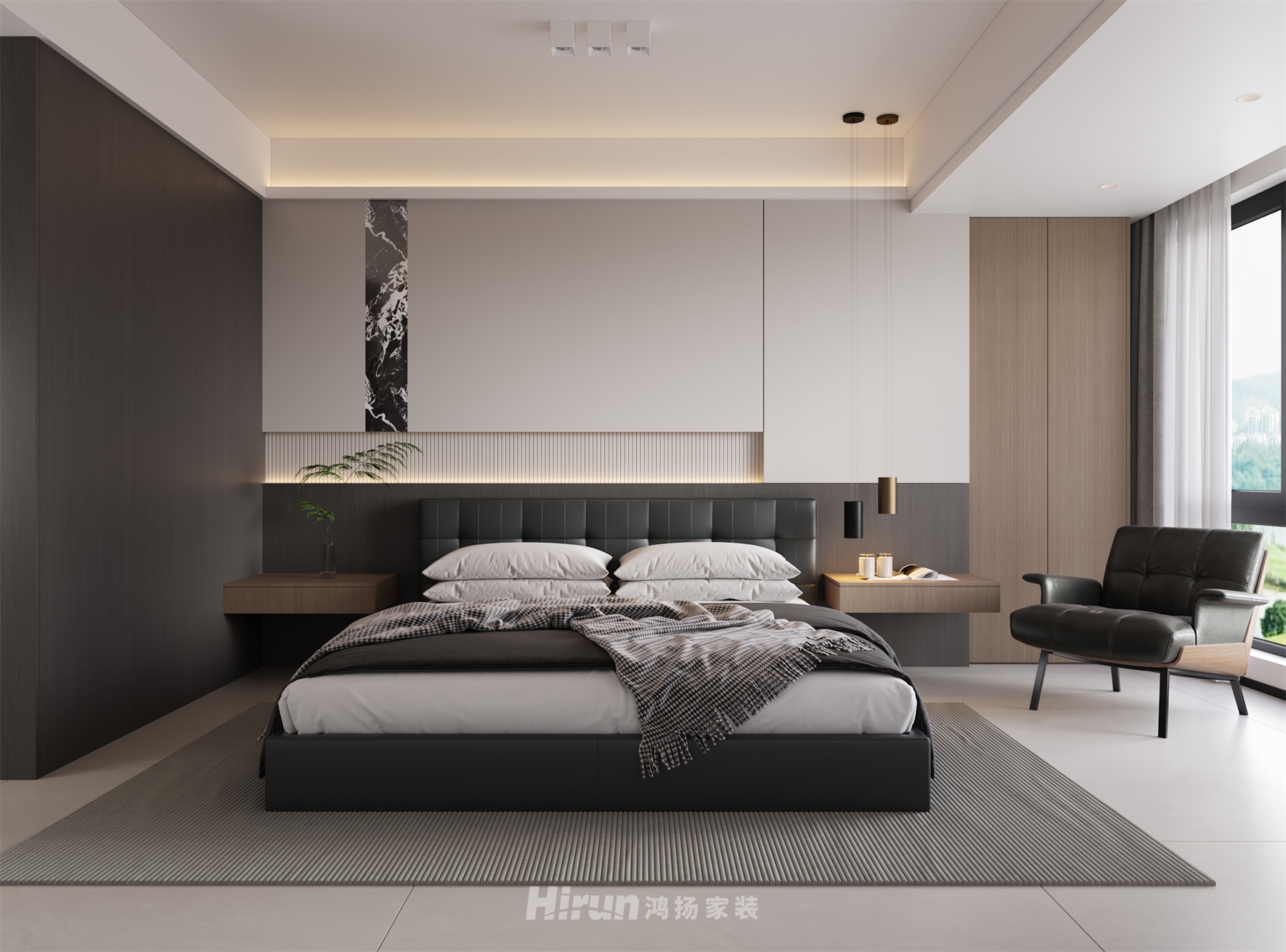 朗悅臺170㎡新裝飾主義五居室 裝修案例效果圖-11