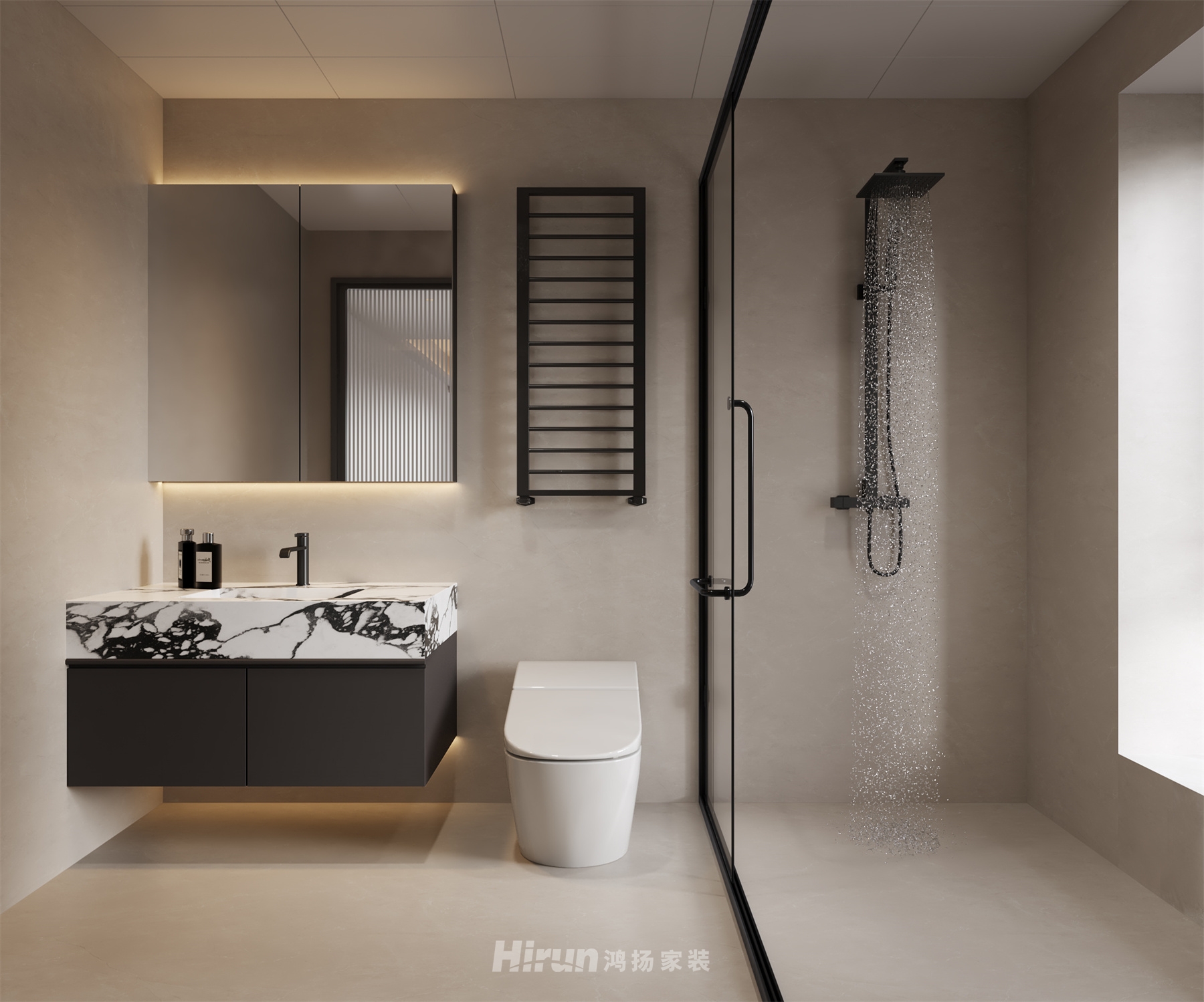 朗悅臺170㎡新裝飾主義五居室 裝修案例效果圖-8