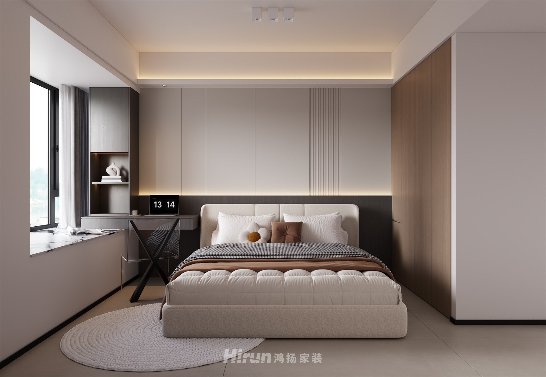 朗悅臺170㎡新裝飾主義五居室 裝修案例效果圖-7