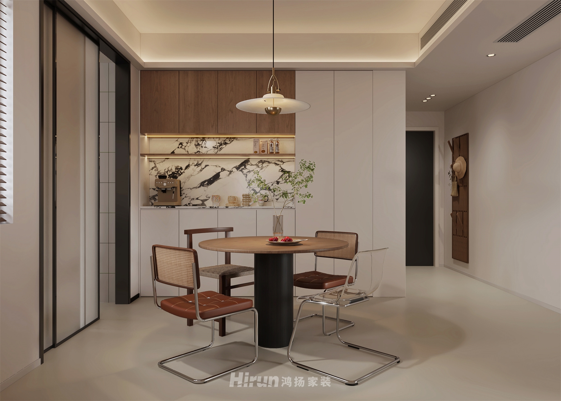 湘水灣148㎡復(fù)古風(fēng)潮四居室 裝修案例效果圖-2