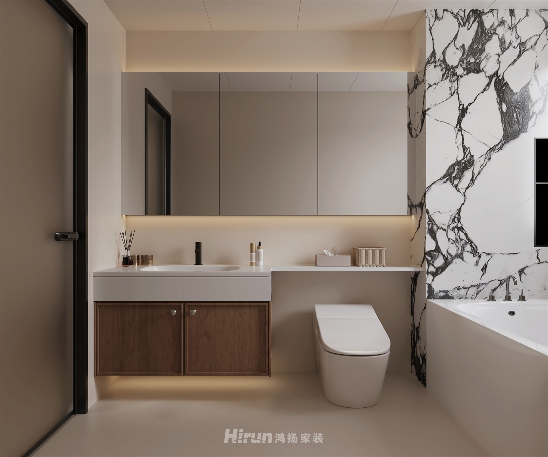 湘水灣148㎡復(fù)古風(fēng)潮四居室 裝修案例效果圖-10