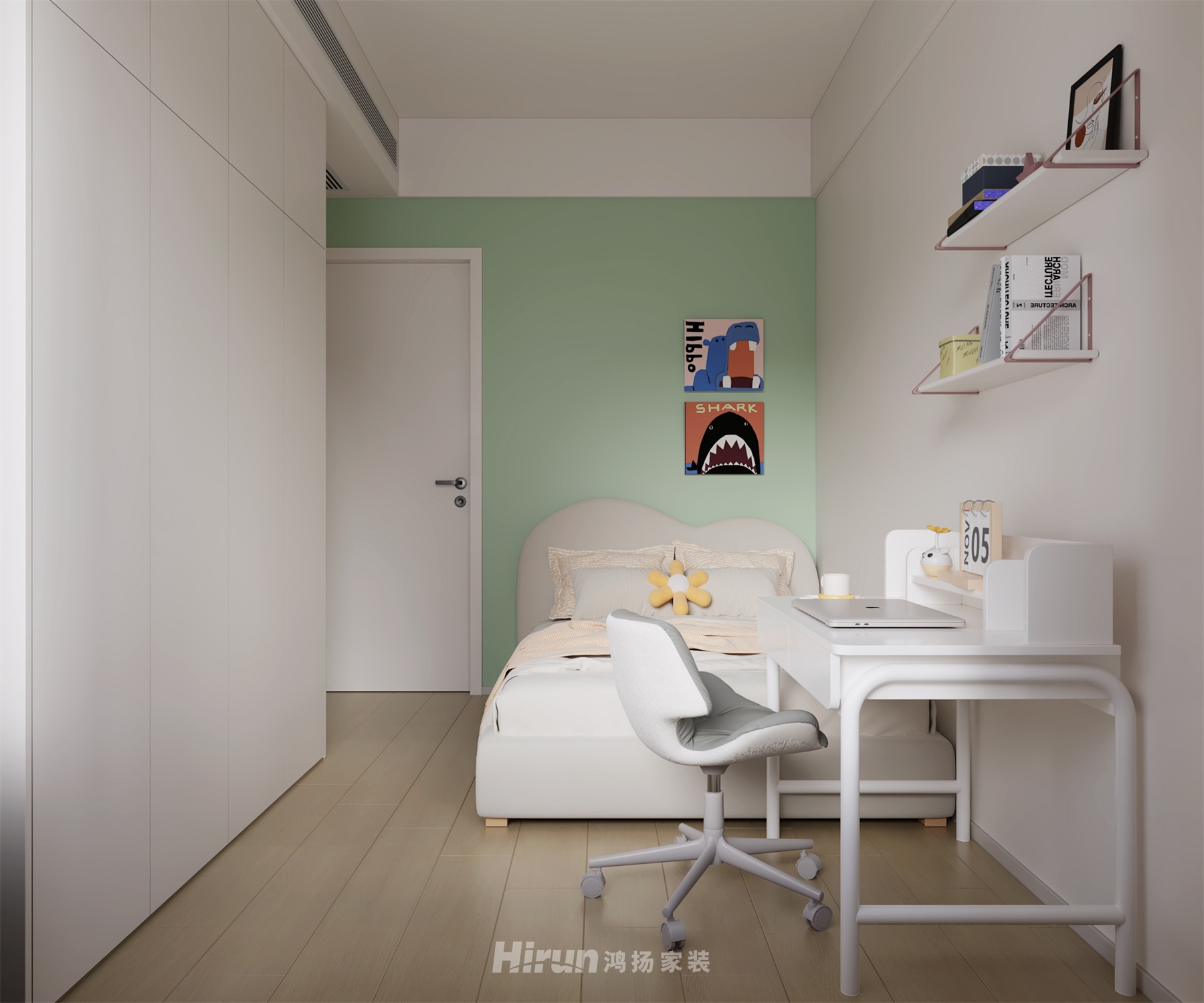 湘水灣148㎡復(fù)古風(fēng)潮四居室 裝修案例效果圖-5