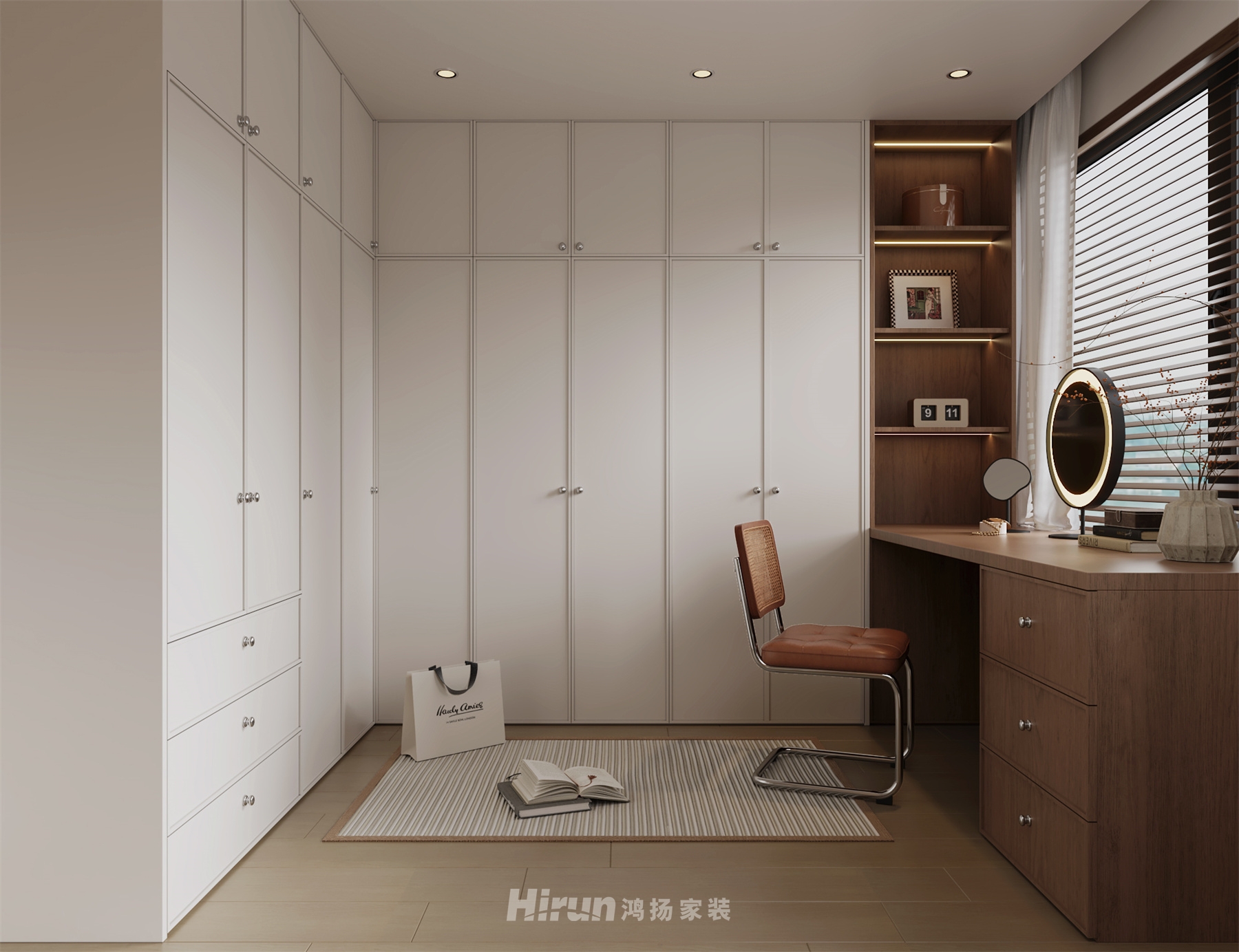 湘水灣148㎡復(fù)古風(fēng)潮四居室 裝修案例效果圖-9