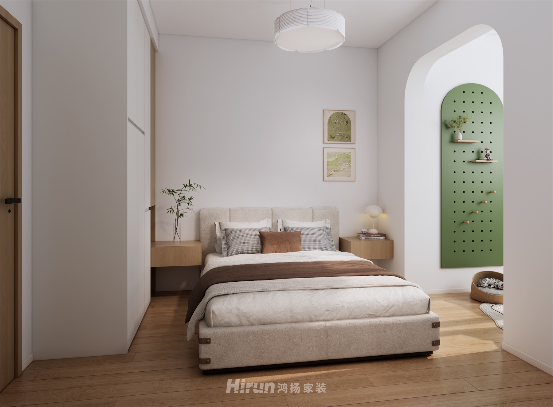 億都隨園136㎡北歐之光四居室 裝修案例效果圖-3