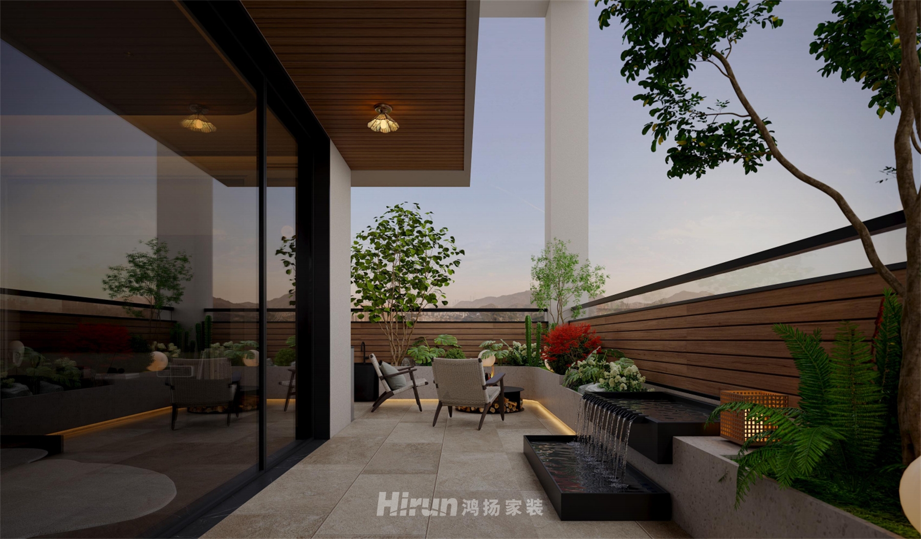 嘉德240㎡復古風潮五居室 裝修案例效果圖-6