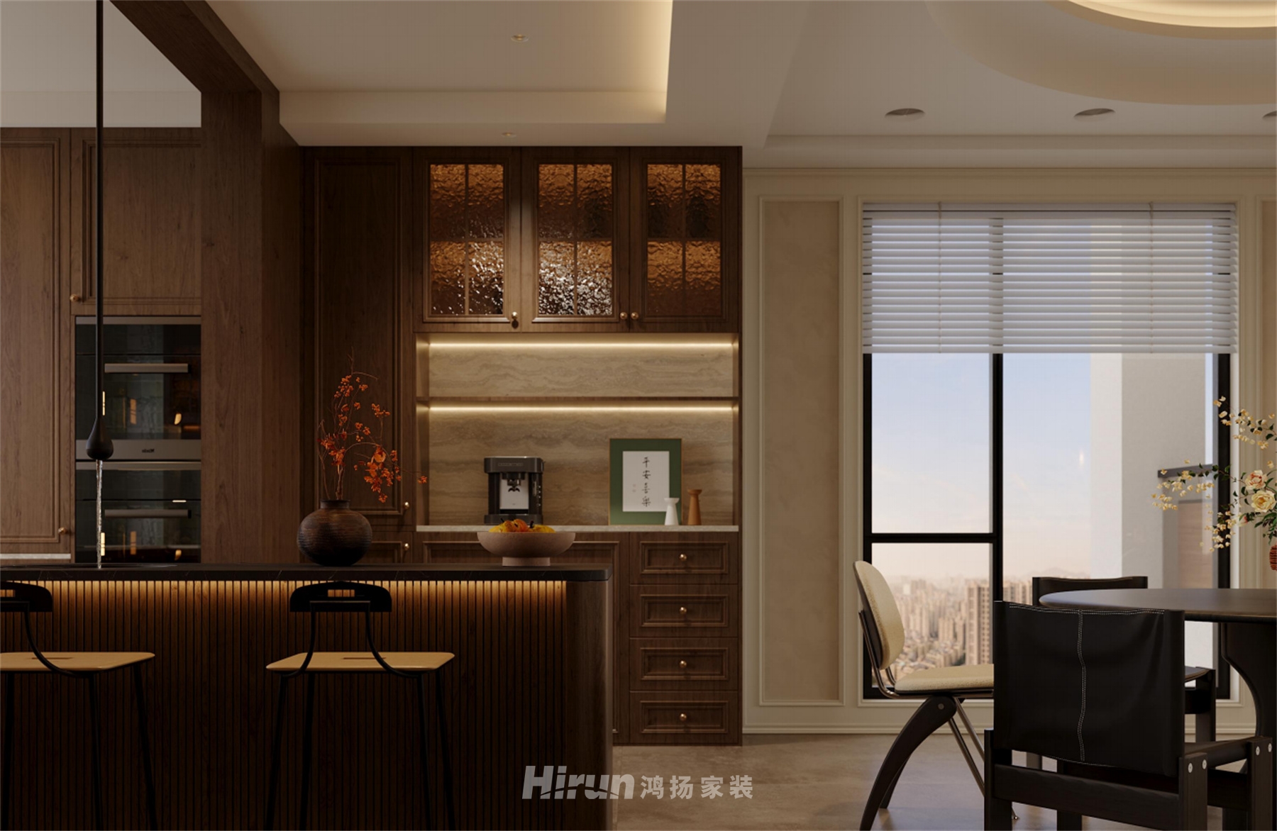 嘉德240㎡復古風潮五居室 裝修案例效果圖-8