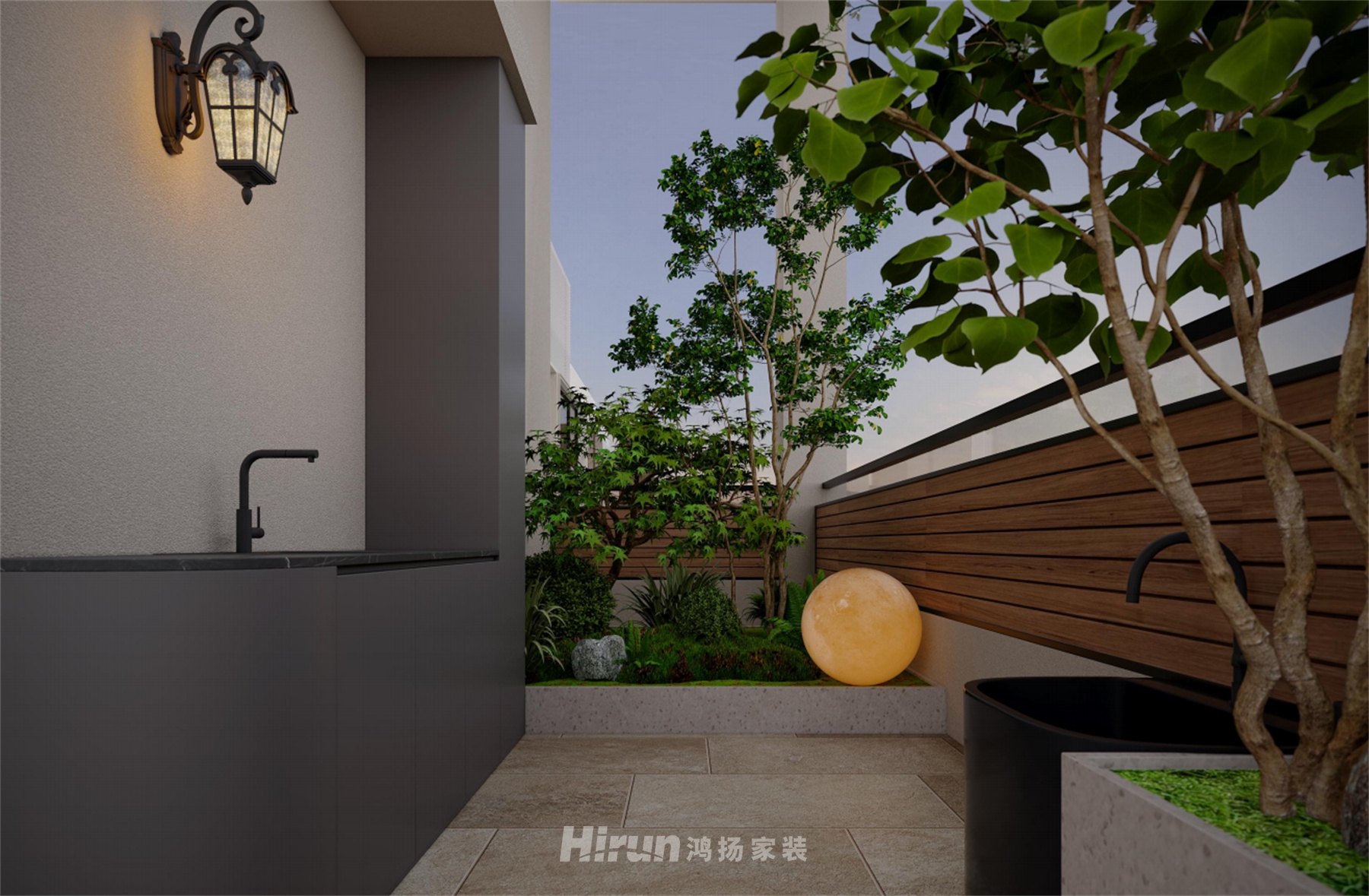 嘉德240㎡復古風潮五居室 裝修案例效果圖-12