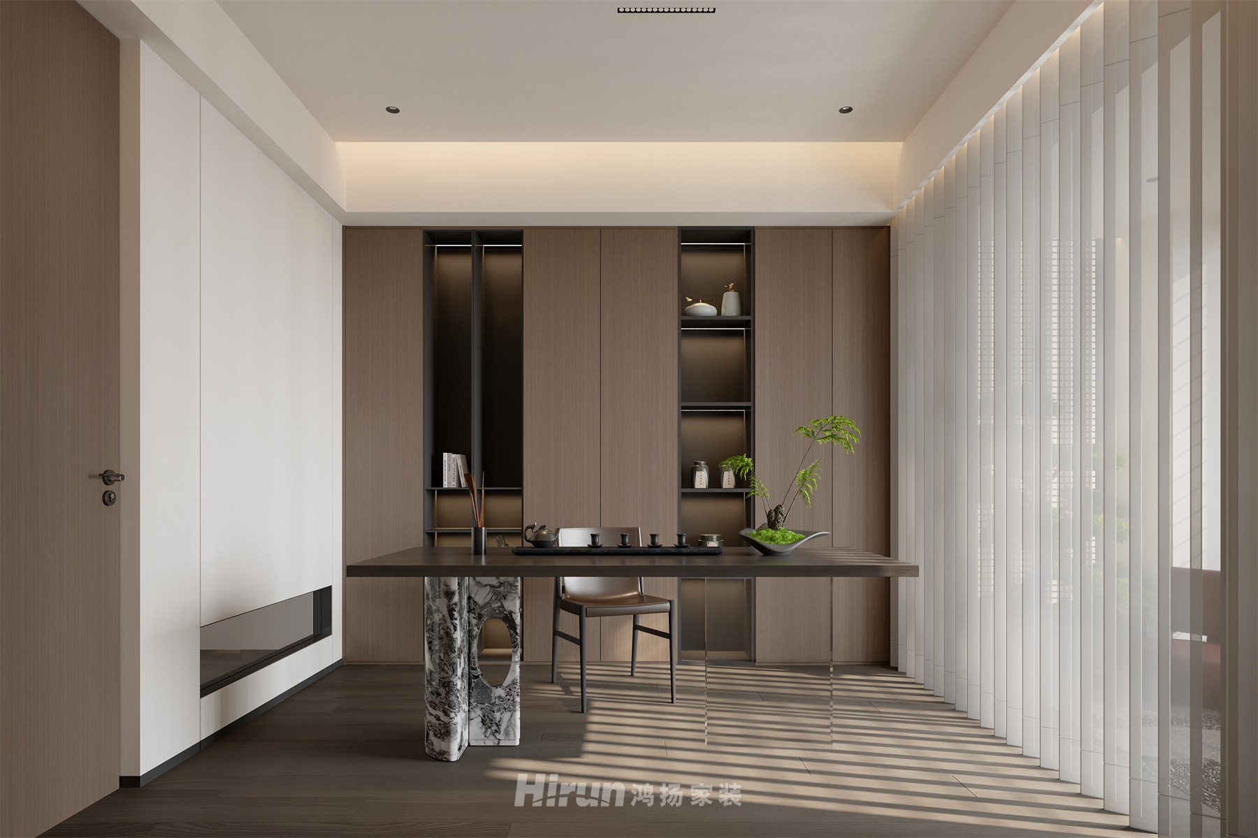 金茂云府176㎡雅致現代四居室 裝修案例效果圖-9