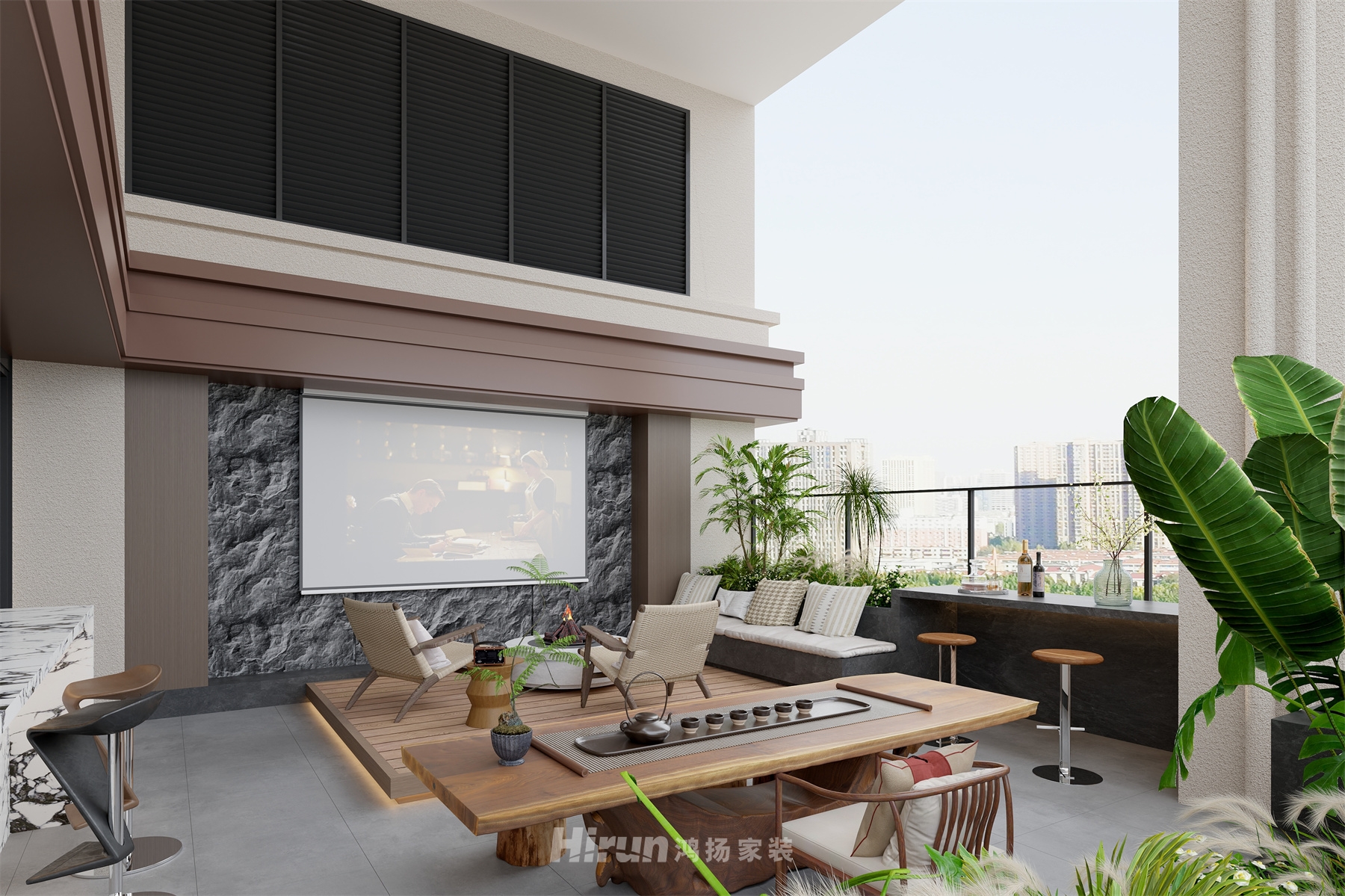 金茂云府176㎡雅致現代四居室 裝修案例效果圖-8