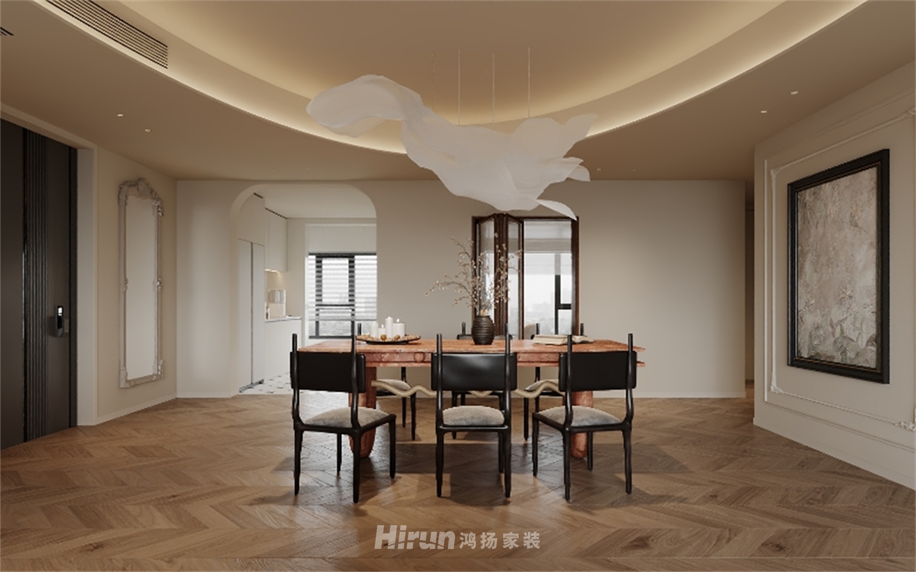 金茂悅湖157㎡北歐之光四居室 裝修案例效果圖-8