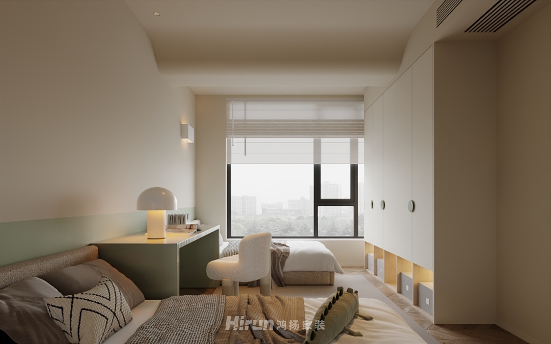 金茂悅湖157㎡北歐之光四居室 裝修案例效果圖-7