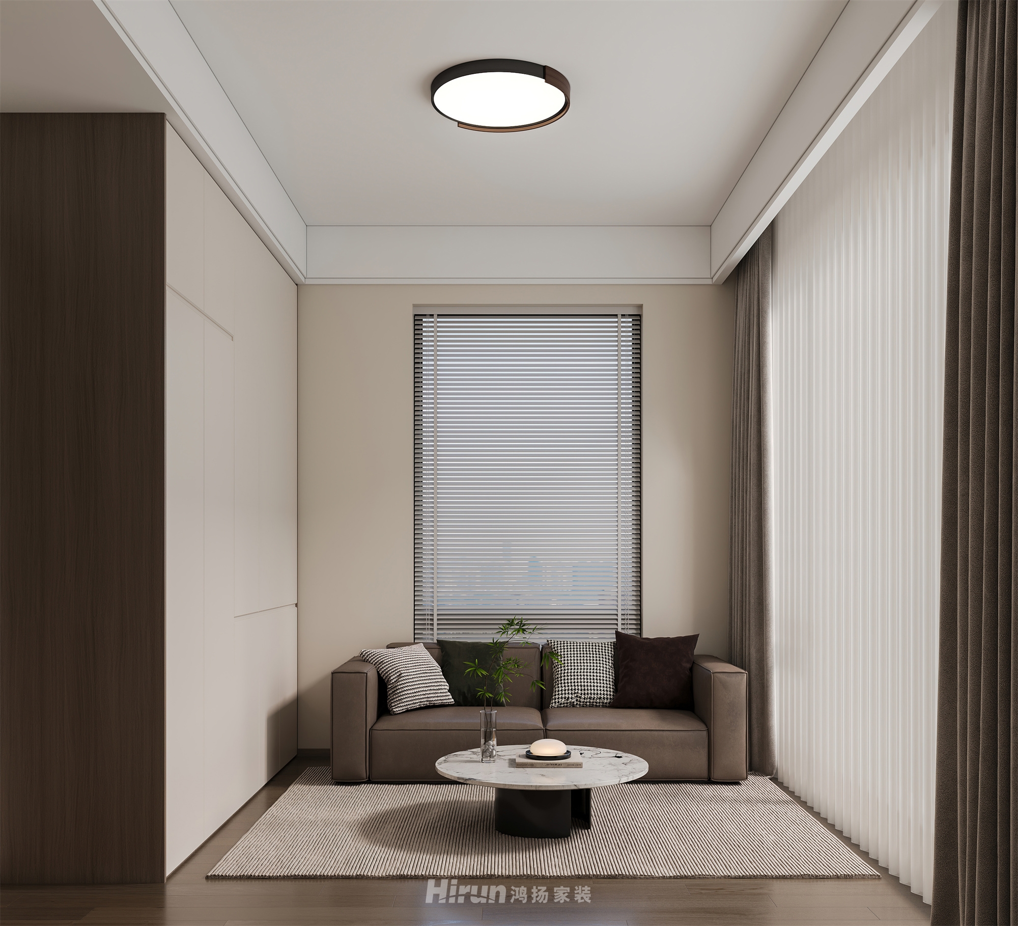 建達(dá)鴻都162㎡雅致現(xiàn)代四居室 裝修案例效果圖-6