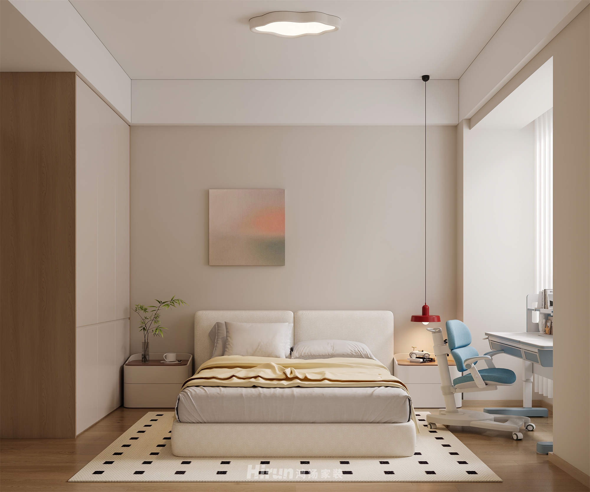 金時172㎡北歐之光五居室 裝修案例效果圖-5